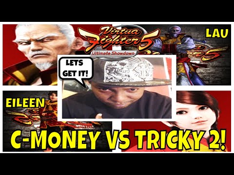 VF5US- C-MONEY VS TRICKY 2! (Virtua Fighter 5: Ultimate Showdown)- Lau Chan VS Eileen Gameplay, FGC)