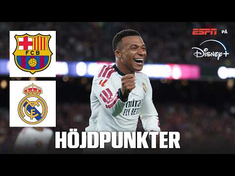 Kylian Mbappés två mål avgör El Clásico | HÖJDPUNKTER | Barcelona - Real Madrid | ESPN på Disney+
