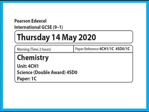 Paper 1C June 2020 -  IGCSE Chemistry Edexcel - Dr  Hanaa Assil