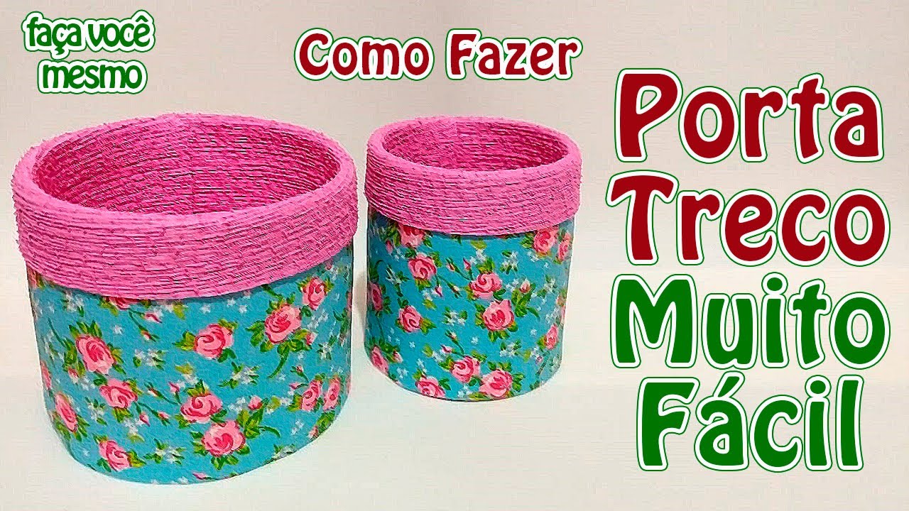 Como Fazer Porta Treco Muito Fácil | Criatividades da Dê