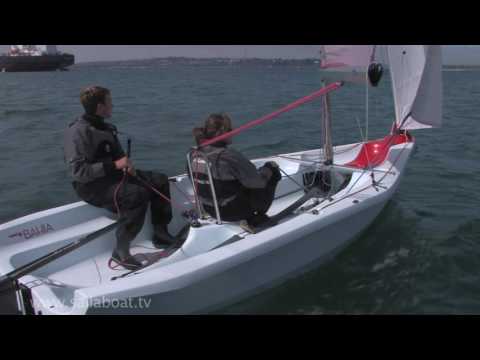 How to Sail - How to Gybe a two person sailboat. (turn away from the wind)