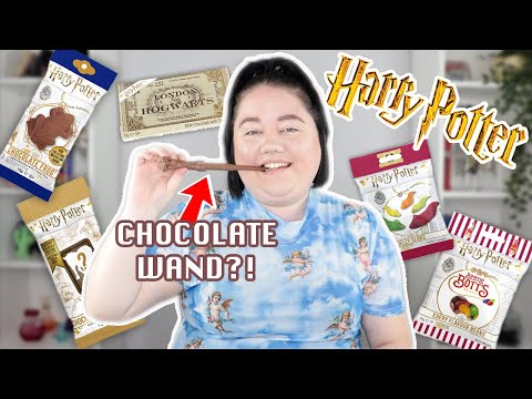 Trying Fun HARRY POTTER Candy... Eating A Chocolate Wand?!