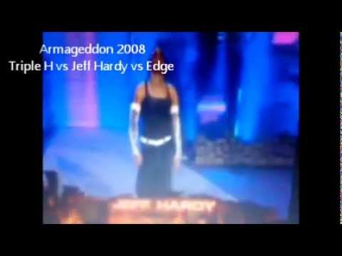 Triple H vs Jeff Hardy vs Edge Highlight (WWE Armageddon)