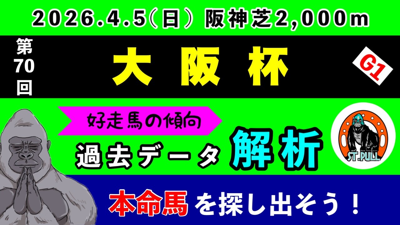 【大阪杯2026】過去データ9項目解析!!(競馬予想)