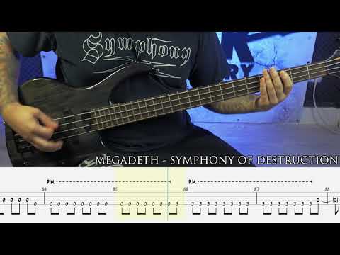 MEGADETH - Symphony of Destruction [BASS COVER + TAB]