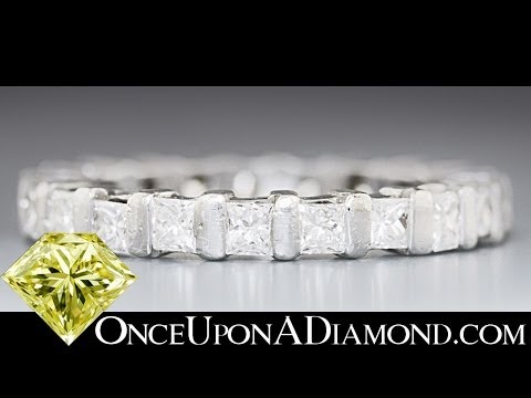 2.00ctw Princess Diamond Channel Set Platinum Eternity Band Shreveport Jewelry
