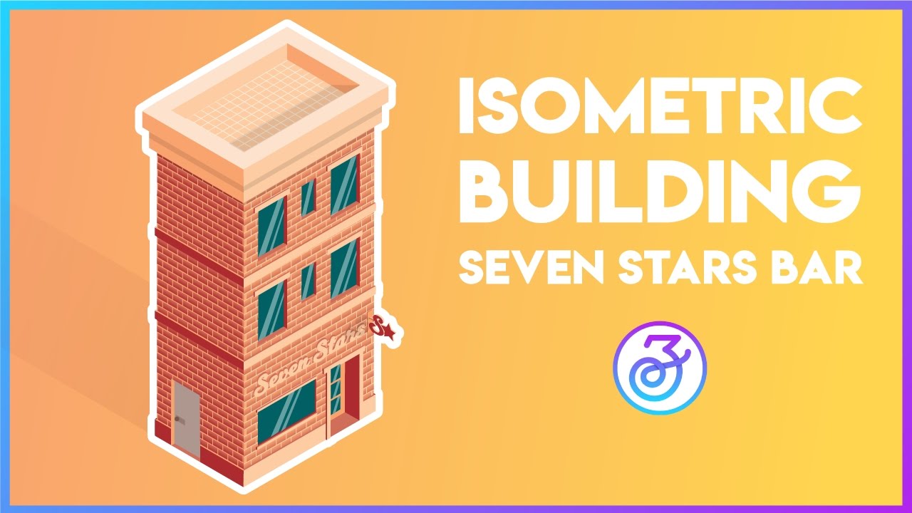 Isometric Building - Seven Stars Bar - Zélia Rodrigues