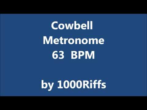 Cowbell Metronome 63 BPM - Beats Per Minute