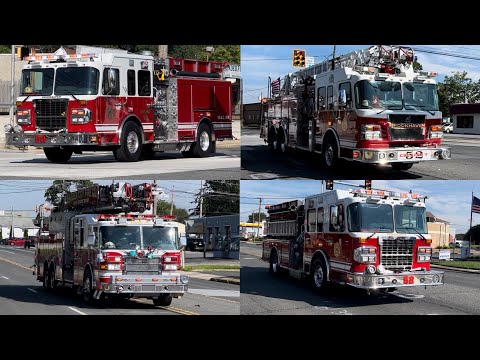 Brookhaven Structure Fire Response - Fire Trucks Responding