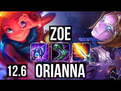 ZOE vs ORIANNA (MID) | 18/2/12, 6 solo kills, Legendary, 400+ games | EUW Grandmaster | 12.6