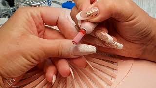 MelodySusie SM320G nail drill gift unboxing. Gel rebalance with french manicure. Melodysusie e-file 
