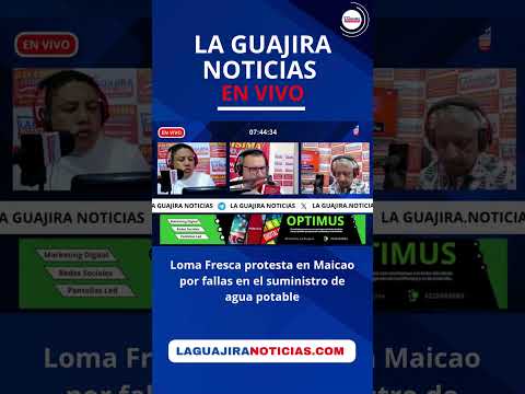 🔴 Loma Fresca protesta en Maicao por fallas en el suministro de agua potable.  #laguajira