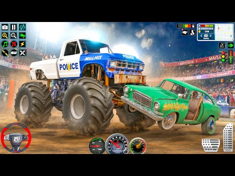 Police Inspector Special Monster Truck Demolition Derby Action Arena Simulator - Android Gameplay.