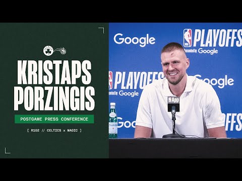 Kristaps Porzingis full postgame press conference | Round 1 Game 2 vs. Orlando Magic