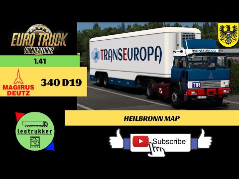 ETS 2 1.41●Magirus Deutz 340 D19●Heilbronn map●TRANSEUROPA combo