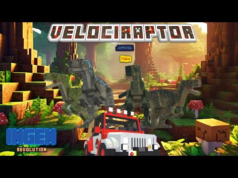 Jurassic park Minecraft Velociraptor Mapa, addons y mods parte 5 #minecraft