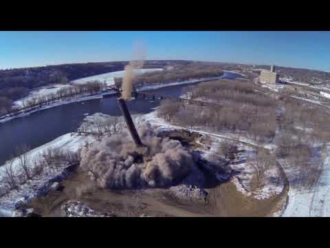 Island Station Power Plant Implosion - St. Paul, Minnesota