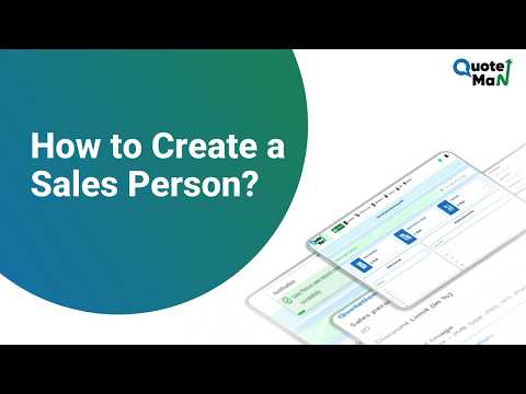 How to Create a Sales Person?
