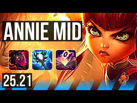 ANNIE vs SETT (MID) | 7 solo kills, 47k DMG, 15/5/18 | KR Master | 25.21