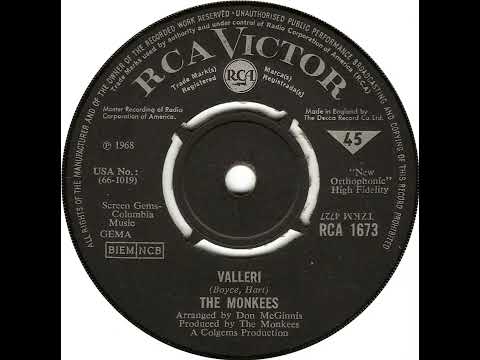 UK New Entry 1968 (68) The Monkees - Valleri
