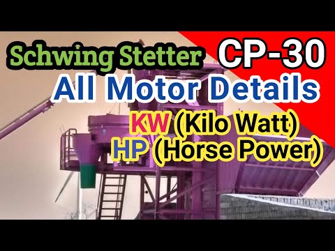 CP-30 | All Motor Details in Kw & HP | schwing stetter