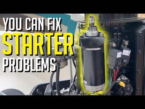 Outboard Starter Problems/Starter Not Engaging | How to REPLACE STARTER ON OUTBOARD BOAT MOTOR