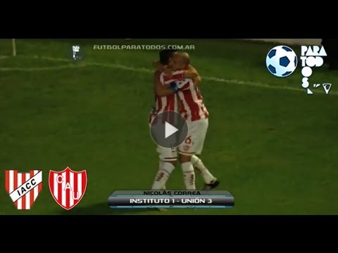 Goles Instituto 1 Unión 3. Fecha 13. Torneo Primera B Nacional. Fútbol Para Todos