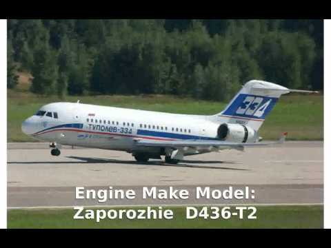 Tupolev Tu-334-100D  Commercial Passenger Jet -  Specs Features