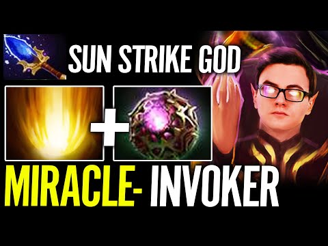 Miracle- Epic Sunstrike Skillshot - Next Level Sunstrike Invoker Dota 2 Pro Gameplay