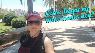 cómo llegar sin moto a la playa....