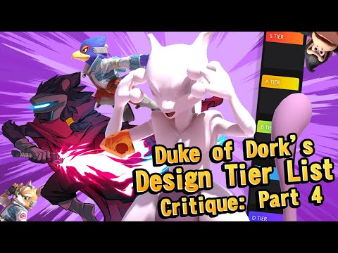 The Duke of Dork's Character Design Tier List Critique - Part 4 (Melee)