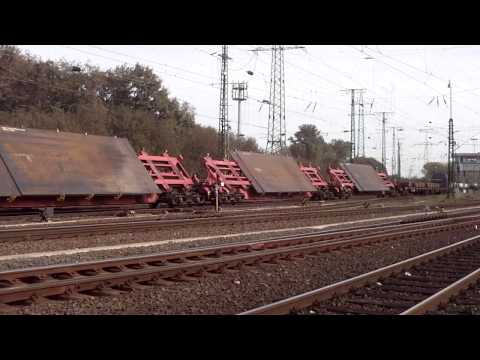 Rare Steel Carrier Freight Train Cars(Wagons) in the Train...