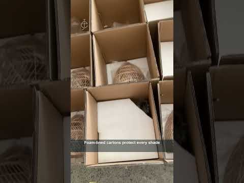 Rattan Pendant Light Factory Packaging Workflow