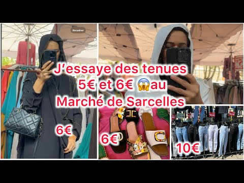Marché de Sarcelles - J’essaye des tenues à 5€ - 6€ - 24.05.24 marchedesarcelles #marché #sarcelles