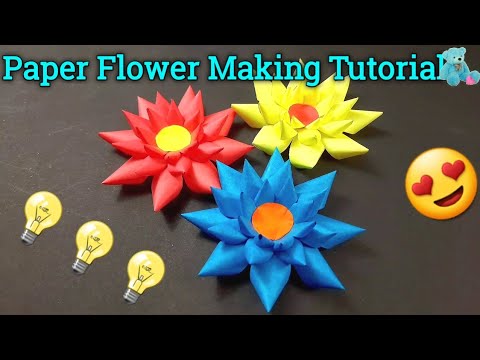 Elegant Paper Flower Making Tutorial | DIY Craft Ideas | Diy Tutorial