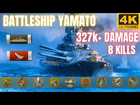 Battleship Yamato: JAPANESE NAVAL LEGEND deals 312K+ Damage & INSANE 8 Kills | World of Warships