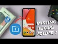 Galaxy A14 Missing Secure Folder