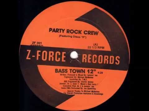 Party Rock Crew - Bass Town (Bass Beats). 1988, Z-Force Records