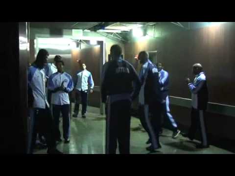 Utah JAZZ pregame huddle 2009-10 season (@ Staples Center)