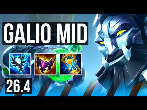 GALIO vs XERATH (MID) | 46K damage, Dark Harvest | TR Challenger | 26.4