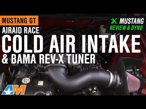 2005-2009 Mustang GT Airaid Race Cold Air Intake & BAMA Rev-X Tuner Review & Dyno