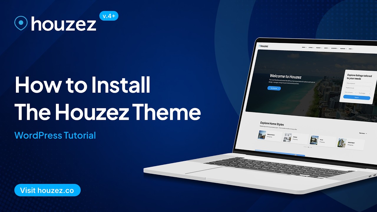 Houzez – How To Install The Theme - WordPress Tutorial