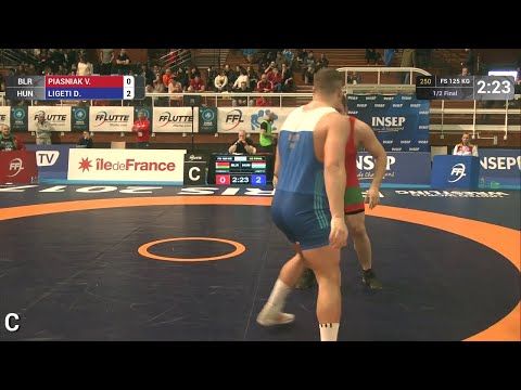 1/2 FS - 125 kg: D. LIGETI (HUN) df. V. PIASNIAK (BLR), 9-6