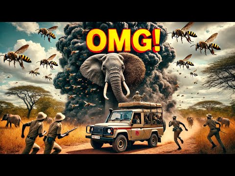 Unbelievable Rescue: Baby Elephant Attacked by Millions of Killer Bees! 🐘🐝