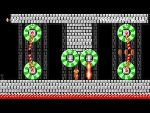 Super Mario Maker Levels: "Fiery Bumpers"