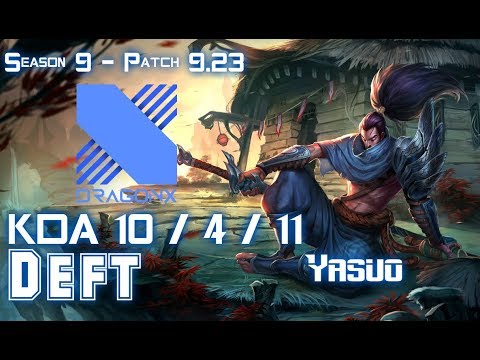 DRX Deft YASUO vs LUCIAN ADC - Patch 9.23 KR Ranked
