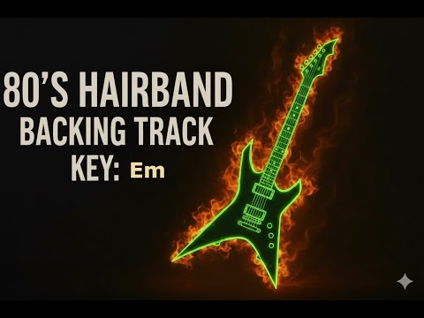 Shred Like the 80s | Hair Band Backing Track for Guitar in Em