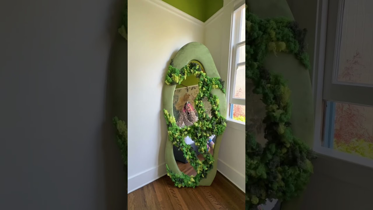 relaxing forest themed bedroom project from the very beginning 💚 #shorts