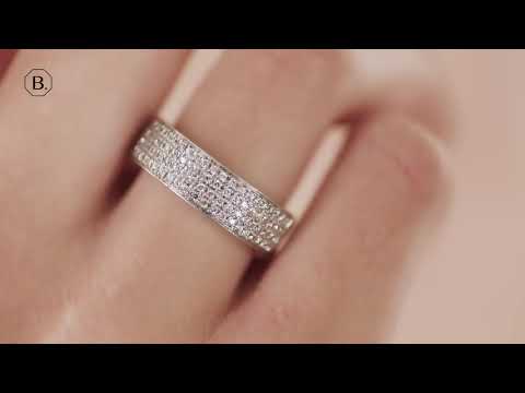 0.64 carat wide diamond eternity ring in white gold