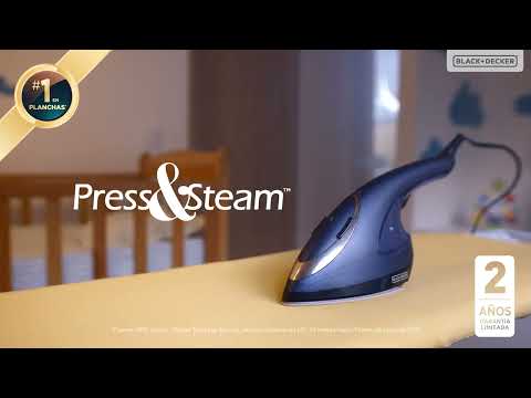 thumbnail video image 2 of Vaporizador y Plancha Black+Decker  2 en 1, con suela de cerámica y vaporizadora vertical, 2 of 8